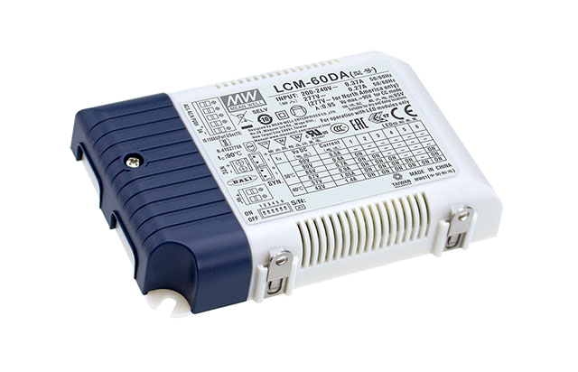 MEAN WELL LCM-60DA LED-Treiber Konstantstrom wählbar DIP-Schalter DALI Möbelzulassung 180-295VAC 500-1400mA 2-90V